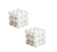 Weenwill Candela a Bolle,2 Pezzi Cubo Bolla Candele Cera di Soia Carino Naturali e Profumate in Fatte a Mano Bubble Candle Candela Aromaterapia Candele Decorative