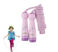Weenwill Corda per Saltare Bambini,Corde per Saltare Viola Regolabili per Bambini,Corda da Saltare con Motivo a Unicorno e Impugnatura per Bambinis,Bambine e Principianti,Fitness,Esercizi All'aperto