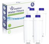 Weeplow - 4 Filtri per l’acqua DLSC002 per le macchine da caffè Delonghi, compatibile con DeLonghi Magnifica, Dinamica, Autentica, PrimaDonna e tutte le serie ECAM, ESAM, ETAM, BCO, EC (4)
