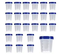 WEESTAAMO Confezione da 25 flaconi per campioni di urina, 120 ml, con coperchio a vite, a prova di perdite, per test medici, visite mediche e analisi di laboratorio, contenitori usa e getta in