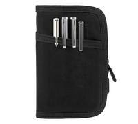 WEESTAAMO Custodia per quaderno, classica tela cerata, impermeabile, con chiusura lampo, per notebook da 9 x 14 cm, per appunti e schizzi