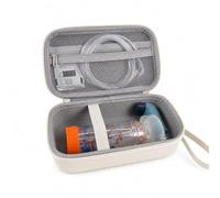 WEESTAAMO Custodia rigida in EVA per inalatore con distanziatore, borsa organizer medica portatile per viaggi, scuola e ufficio, supporto compatto per pompe per asma, maschere e medicinali allergici