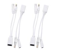 Weetack 2X Poe Over Ethernet Kit Cavi Cavetti Adattatori Splitter per LAN Rete