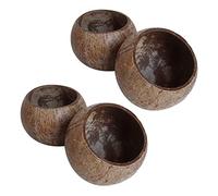 Weetack 4X può Ciotola di Guscio di Cocco, Guscio di Noce di Cocco, Ciotola di Legno di Cocco, Ciotola di Decorazione Creativa, Ciotola di Immagazzinaggio