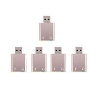 Weetack 5X Scheda Audio USB 7.1 USB Esterna A Presa 3,5 mm Adattatore per Cuffie Stereo Scheda Audio Mini per Laptop PC