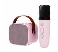 WEETOTUNG Mini altoparlante portatile Bluetooth a lunga durata della batteria, mini altoparlante e microfono per karaoke, per bambini, giocattoli divertenti e regali e cantare per feste in famiglia