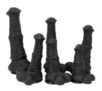 WEETVRI 5 dimensioni BDSM silicone dorato dildo con forte ventosa mostruoso dildo cavallo grande punto G dildo gigante ano dilatatore dildo anale plug anale giocattoli del sesso for donne uomini(Schwa