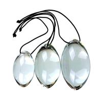 WEETVRI BDSM Perline anali di cristallo super grandi con catena, Perline di vetro Sfere di cristallo Plug anali Perline anali Butt plug Ano Masturbatore Stimolazione anale vaginale Giocattolo del sess