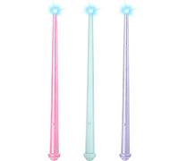 Weewooday 3 Bacchette Illuminanti Bacchetta Magica Luminosa Bacchette da Strega da Mago con Luce e Suono Bastoncino Magico Giocattolo per Halloween Costume (Rosa, Viola, Blu)