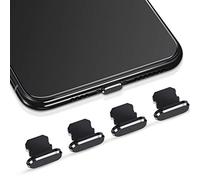 Weewooday 4 Tappi Antipolvere Compatibile con ip11 ip12 Protegge Copertura Antipolvere in Carica Compatibile con la Maggior Parte dei Telefoni Cellulari (Nero)