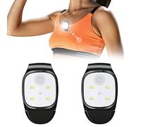 Weewooday Luci a Clip per Corsa di Notte all'Aperto Luce LED Ricaricabile USB Riflettente Luce di Sicurezza in Plastica per Ingranaggi Leggeri Accessori per Jogging Passeggiata del Cane (2 Pacco)