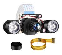 Weewooday Raspberry Pi Videocamera Visione Diurna e Notturna, IR-Cut Webcam HD 1080p Sensore 5MP OV5647 Compatibile Con RPi 4 3 B B+ 2B 3A+ 2 1, Fuoco Regolabile