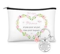 Weewooday Regalo per la Mamma Borsa per Trucchi per la Mamma Portachiavi per Mamma con Testo Piccola Borsa da Toilette Portatile con Cerniera Natale Festa della Mamma Regalo Compleanno