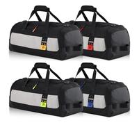 Weewooday Set di 4 Borse per Box da Tetto 60 cm 54L Duffel Portapacchi con 4 Cerniere Indicatori di Identificazione Borsa da Viaggio Nera con Scomparto per Scarpe per Box da Tetto Auto(Moda)