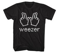 Weezer Cursor W & Logo T-Shirt Uomo Manica Corta Nero Cotone Girocollo