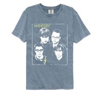 Weezer - Strutturato - American Classici - Solido Blu Adulto Manica Corta