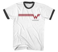 Weezer - W Striscia - Manica Corta - Adulti - Ringer