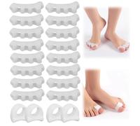 WEFHEF 10 Paia di Separatori Dita Piede In Silicone, Distanziatori Dita Piedi, Separa Dita Piedi per Sollievo Attrito, per Correggere Alluce Valgo, Dita Sovrapposte e Dita a Martello, Per Uomo e Donna