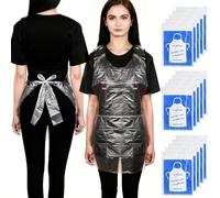 WEFHEF 100 Grembiuli Plastica USA e Getta, Grembiuli Monouso Impermeabili, Grembiule Riutilizzabile per Parrucchiere, Pittura, Cucina