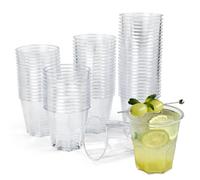 WEFHEF 100 Pz Bicchieri Riutilizzabili Plastica 200 ml Bicchieri in Plastica Rigida Lavabili Bicchieri Cocktail Plastiche Bicchieri Riciclabili per Eventi per Compleanni, Barbecue, Picnic