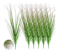 WEFHEF 12 Erba Decorativa Artificiale, Erba Artificiale Lunga da 52 cm, Piante Artificiali da Balcone, Piante Erbacee di Plastica per la Decorazione del Vaso del Giardino del Balcone