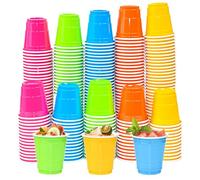 WEFHEF 250 Pezzi Bicchieri da Shot in Plastica Colorati 60 ml Bicchierini Plastici per Caffè Mini Bicchieri Colorati Riutilizzabile Senza BPA per Espresso Bar Feste e Casa (5 Colori)
