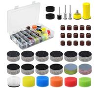 WEFHEF 268 Dischi Abrasivi da 25 mm per Levigatura a Secco e a Umido Set Dischi da 25 mm con Grana da P60 a P10000 S, Dischi e Platorello Compatibile con Dremel Punte
