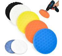 WEFHEF Kit Tamponi Lucidatura Auto 150 mm x 26/15/10 mm, Kit per Lucidatura Auto, Set per Levigatura e Lucidatura Vernici, Spugna Lucidante per Trapano Fai da te