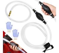 WEFHEF Pompa Sifone Manuale per Carburante, Pompa Trasferimento Benzina con Tubo, Pompa Manuale per Trasferimento Liquido per Benzina/Acqua/Olio/Liquido