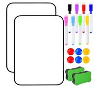 WEFHEF WEFHEF - Set di 2 lavagne magnetiche su entrambi i lati, lavagne magnetiche lavagne bianche lavagne magnetiche a doppia faccia Dry Erase White Board formato A4