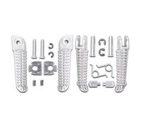 WEFOLCC Alluminio Moto Anteriore Posteriore Pieghevole Pedaliera Pedaliera Poggiapiedi per Y&amaha YZF600 R6 YZF1000-R1 MT 07 09 XJ6 FZ1 Poggiapiedi Moto(Front And Rear)