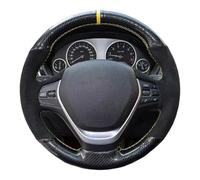 WEFOLCC Coprivolante Auto Fai Da Te In Pelle Scamosciata E Fibra Di Carbonio Per B&MW F20 F45 F30 F31 F34 2013-2018 F32 F33 F36 Coprivolante Avvolgente Auto Copri Volante(Black Thread)