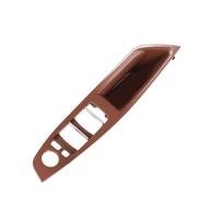 WEFOLCC Maniglia interna porta anteriore sinistra pannello porta interno sedile conducente per serie 5 F10 F11 F18 interruttore pulsante telaio contenitore (Red Brown)
