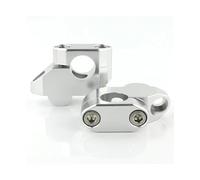 WEFOLCC Manubrio Riser Sollevato Indietro Spostato Estendere per Suzuki per Bandit GSF250 GSF400 GSF600 GSF650 GSF750 GSF1200 GSF1250 Riser Manubrio(Argento)