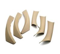 WEFOLCC Per Serie 3 E90 E91 316 318 320 325 328i 6 Pezzi LHD Carbon Style Maniglia Interna Portiera Copertura Trim (Beige)