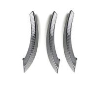 WEFOLCC Per X5 X6 E70 E71 E72 2008-2013 Car Interior Door Panel Handle Pull Handrails Trim Cover ABS Carbon Texture (3pcs L-handle cover)