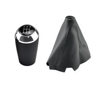 WEFOLEN 5 Pomello Del Cambio A 6 Velocità MT Leva Del Cambio In Pelle Braccio Di Testa Per MAZDA 3 BK BL 5 CR CW 6 II GH CX-7 ER MX-5 NC III 23(5 Speed-Silvery set)