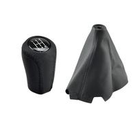 WEFOLEN 5 Pomello Del Cambio A 6 Velocità MT Leva Del Cambio In Pelle Braccio Di Testa Per MAZDA 3 BK BL 5 CR CW 6 II GH CX-7 ER MX-5 NC III 23(5 Speed-Black set)