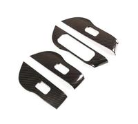 WEFOLEN Adesivo per Interni Auto per Mercedes per Benz Gle W167 V167 Gls X167 Gle C167 450 500e 53 2019-2020 Pulsante di Sollevamento del Vetro Finestrino Dell'auto(Carbon Fiber Pattern)