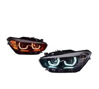 WEFOLEN Faro Dell'auto per B&MW F20 Serie 1 2015 2016 2017 2018 116i 118i 125i Luci per Auto Faro Anteriore A LED Lampada DRL Proiettore Lente(1 Pair)