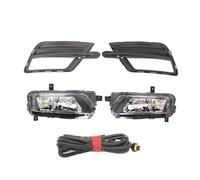 WEFOLEN Fendinebbia Auto Per VW Per Caddy 2016 2017 2018 2019 Auto LED Fendinebbia Luce Griglia Copertura Cablaggio Gruppo Fendinebbia Auto(Set)