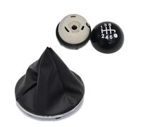 WEFOLEN Per Fiat 500 500C 2007 2008 2009 2010 2011 2012 2013 2014 2015 2016-2018 Pomello Del Cambio In Pelle Per Auto Leva Del Cambio Cuffia Copri Cuffia(6 speed set)