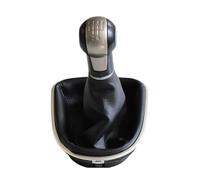 WEFOLEN Per Seat Per Altea Per Leon II Per Toledo III Pomello Del Cambio Leva Del Cambio 5 6 Velocità ABS Con Cuffia In Pelle Set Completi(5 Speed)