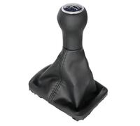 WEFOLEN Per VW Per Beetle 1998-2010 5 Velocità Nero Grigio Beige Copri Pomello Cambio Auto Cuffia Copri Cuffia(Black)