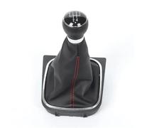 WEFOLEN Per VW Per Golf 6 MK6 Per Jetta V VI 2005 2006 2007-2014 5 6 Velocità Pomello Del Cambio Leva E Cuffia Del Cambio Set In Pelle Nera(5 Speed)