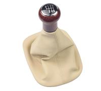 WEFOLEN Per VW Per Passat B5 B5.5 1997-2005 5/6 Velocità Manuale Auto Stile Pomello Del Cambio Leva Cuffia Cuffia Copertura Nero Beige(Beige 6 Speed)