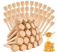 WEFOO 200 bastoncini in legno per miele, 7,6 cm, mini bastoncini a nido d'ape, mini mescolatori per miele per barattoli di miele, per erogare gocce di miele e bomboniere per matrimoni