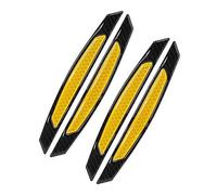 WeFoonLo 4 Pezzi Nero in Fibra di Carbonio Auto Car Door Bump Protector Sticker per Auto SUV Pickup Truck (Giallo)