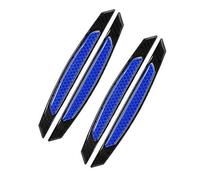 WeFoonLo 4 Pezzi Nero in Fibra di Carbonio Auto Car Door Bump Protector Sticker per Auto SUV Pickup Truck (Blu)