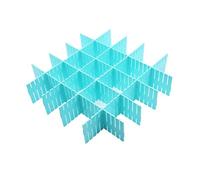 WeFoonLo 8pcs fai da te in plastica cassetto organizzatore regolabile divisori per cassetti per casa armadio ordinato, materiale scolastico ufficio, utensili da cucina utensili(Blu)